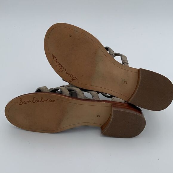 Sam Edelman fringe tan leather buckle sandals woman’s size 5 - Picture 10 of 10